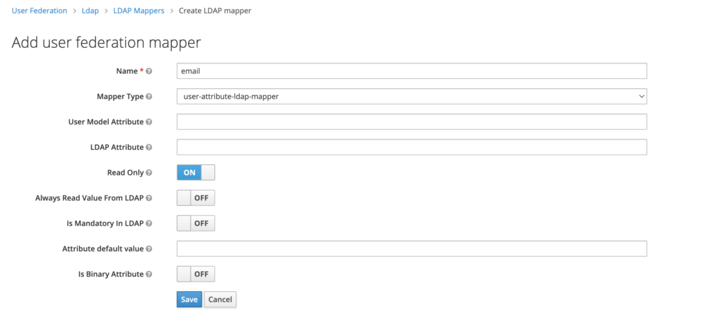 keycloak ldap mapper user-attribute-ldap-mapper